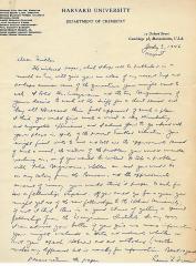 1946 - 47 Correspondence Relating to Milton Orchin’s Application for a Fellowship in pre-State of Israel Palestine