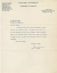 1942 Correspondence Between Milton Orchin and Louis F. Fieser Regarding Possble Employment at Harvard University Developing War Materials for the USArmy
