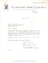 Documents regarding the Manischewitz Company / Foundation Providing Support to Kneseth Israel Congregation (Cincinnati, Ohio)