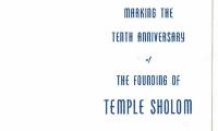 Program of Observance Marking the 10th Anniversary of the Founding of Temple Sholom, 1964 (Cincinnati, OH)