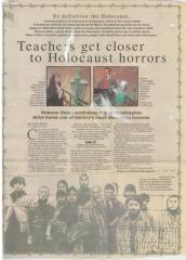 Newspaper Article Regarding the "Teaching the Holocaust" Workshop held at Hebrew Union College 