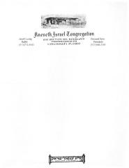 Letterhead for Kneseth Israel Congregation