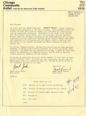 Chicago Community Kollel (Chicago, IL) - Letter of Solicitation, 1990