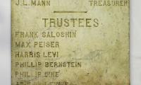 Adath Israel Congregation (Cincinnati, Ohio) Marble Plaque of Officer and Trustees from 1920s