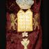 Maroon Velvet Torah Cover from Congregation B’nai Avraham (Cincinnati, OH)