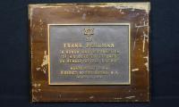 Hunts Point New York Zionist Organization of America 1949 Plaque in honor of Frank Perlman