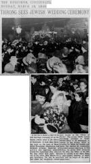 Marriage of Rabbi Leib Potashnik (Cincinnati, Ohio) Articles from March 1940