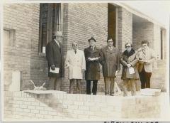 Photograph of Participants are the Cornerstone Ceremony of the Arthur Beerman Center, 1973