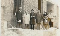Photograph of Participants are the Cornerstone Ceremony of the Arthur Beerman Center, 1973