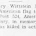 Norwood Synagogue Memorial Services for Eli Wittstein, their Member who was 1st Marine Killed in WWI