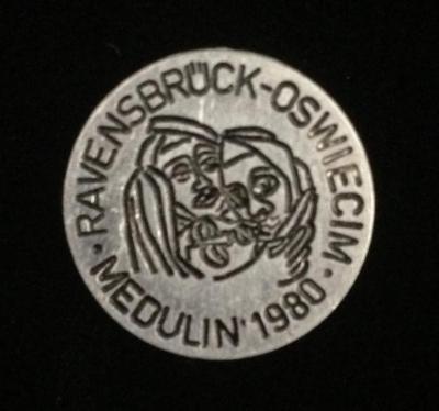 Ravensbruck Commemorative Pin from 1980
