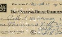 Check for $1,050 to Rabbi Wasserman from Rabbi Eliezer Silver, 1941