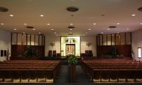 Interior photographs of Congregation Anshei Sfard's (Louisville, KY) Sanctuary at the Dutchman's Lane Location