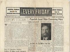 Newspaper with article announcing a conference headed by Rabbi E. Silver, 1940