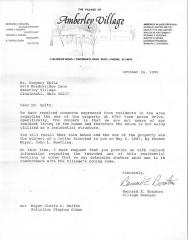 Correspondence between Mr. Gregory Spitz and Amberly Village concerning the use of a Residence