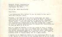 Letter from Edward Jacobs to Kneseth Israel concerning Nathan Moschinsky's check, August 24, 1951