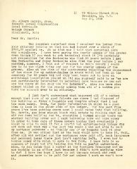 Letter from Lena Berkowitz to Kneseth Israel concerning perpetual care, May 30, 1966