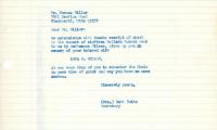 Letter from Kneseth Israel to Herman Miller concerning a donation, February 5, 1967