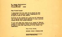 Letter from Kneseth Israel to Eugene Schottenstein concerning dues, May 18, 1966