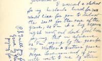 Correspondence with Mrs. Sam Schwartz concerning her husband's grave costs, January 21, 1955