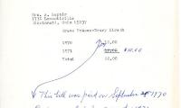 Cemetery upkeep statement for Mrs. A. Saphir from Kneseth Israel, May 21, 1971