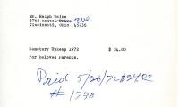 Cemetery upkeep statement for Ralph Waine from Kneseth Israel, April 17, 1972