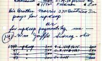 George Jaffe's cemetery account statement from Kneseth Israel, beginning January 27, 1937