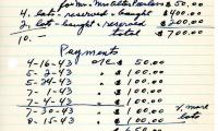 Bert Menachoff's cemetery account statement from Kneseth Israel, beginning April 16, 1943