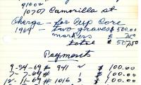Sam Jacobson's cemetery account statement from Kneseth, beginning September 24, 1969
