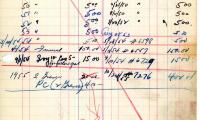 Kathe Krayne Menachoff's cemetery account statement from Kneseth Israel, beginning in 1944
