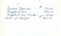 Mrs. Tillie Jaffe's cemetery account statement from Kneseth, beginning December 26, 1975