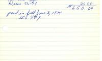 Bess Jacobson's cemetery account statement from Kneseth Israel beginning May, 1974