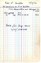 Rae Miller's cemetery account statement from Kneseth Israel, beginning in 1967