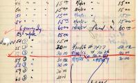 Moses Miller's cemetery account statement from Kneseth Israel, beginning in 1944