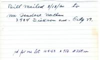 Isadore Nathan's cemetery account statement from Kneseth Israel, beginning July 17, 1960