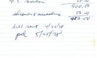 Max Oscherwitz's cemetery account statement from Kneseth Israel, beginning April 26, 1978