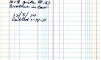 Raphael Miller's cemetery account statement from Kneseth Israel, beginning December 8, 1970