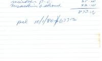 Jack Ostin's cemetery account statement from Kneseth Israel, beginning June 11, 1980