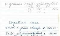 Chanah Leah Morgenstern's cemetery account statement from Kneseth Israel, beginning July 9, 1953