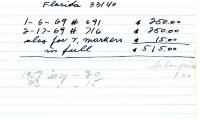David Misrach's cemetery account statement from Kneseth Israel, beginning January 6, 1969