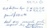 Alfred Passel's cemetery account statement from Kneseth Israel, beginning November 22, 1981