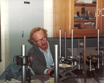 Henry Fenichel in his lab
