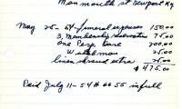 A.M. Rosen's cemetery account statement from Kneseth Israel, beginning May 25, 1954