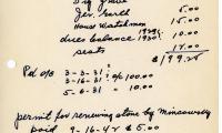 Mendl Rosenbaum's cemetery account statement from Kneseth Israel, beginning March 1, 1931