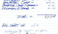 Jack W. Ritter's cemetery account statement from Kneseth Israel, beginning October 25, 1978