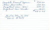 Ben Robinson's cemetery account statement from Kneseth Israel, beginning May 12, 1975