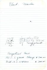 Israel Plotnick's cemetery account statement from Kneseth Israel, beginning December 30, 1951