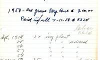 A.M. Rosen's cemetery account statement from Kneseth Israel, beginning in 1954