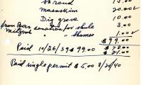 Samuel Raffel's cemetery account statement from Kneseth Israel, beginning in September 27, 1939
