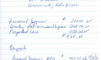 Joseph Schavel's cemetery account statement from Kneseth Israel, beginning September 5, 1975